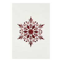 Red Snow Crystal | Christmas Card